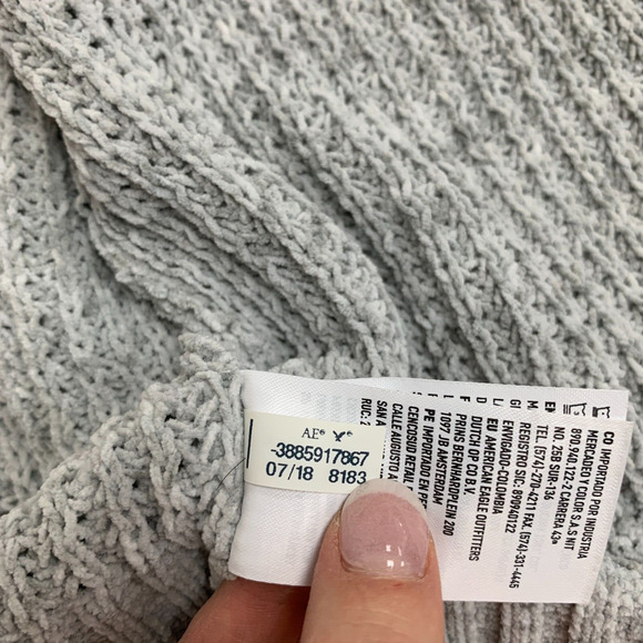 American Eagle Cardigan Womens XS Extra Small Gray Knit Long Sleeve Open Front - Picture 9 of 12